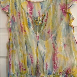 Anthropologie Maxi Waterlilly dress Large